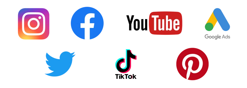 logos-instagram-facebook-youtube-googleads-twitter-x-tiktok-pinterest